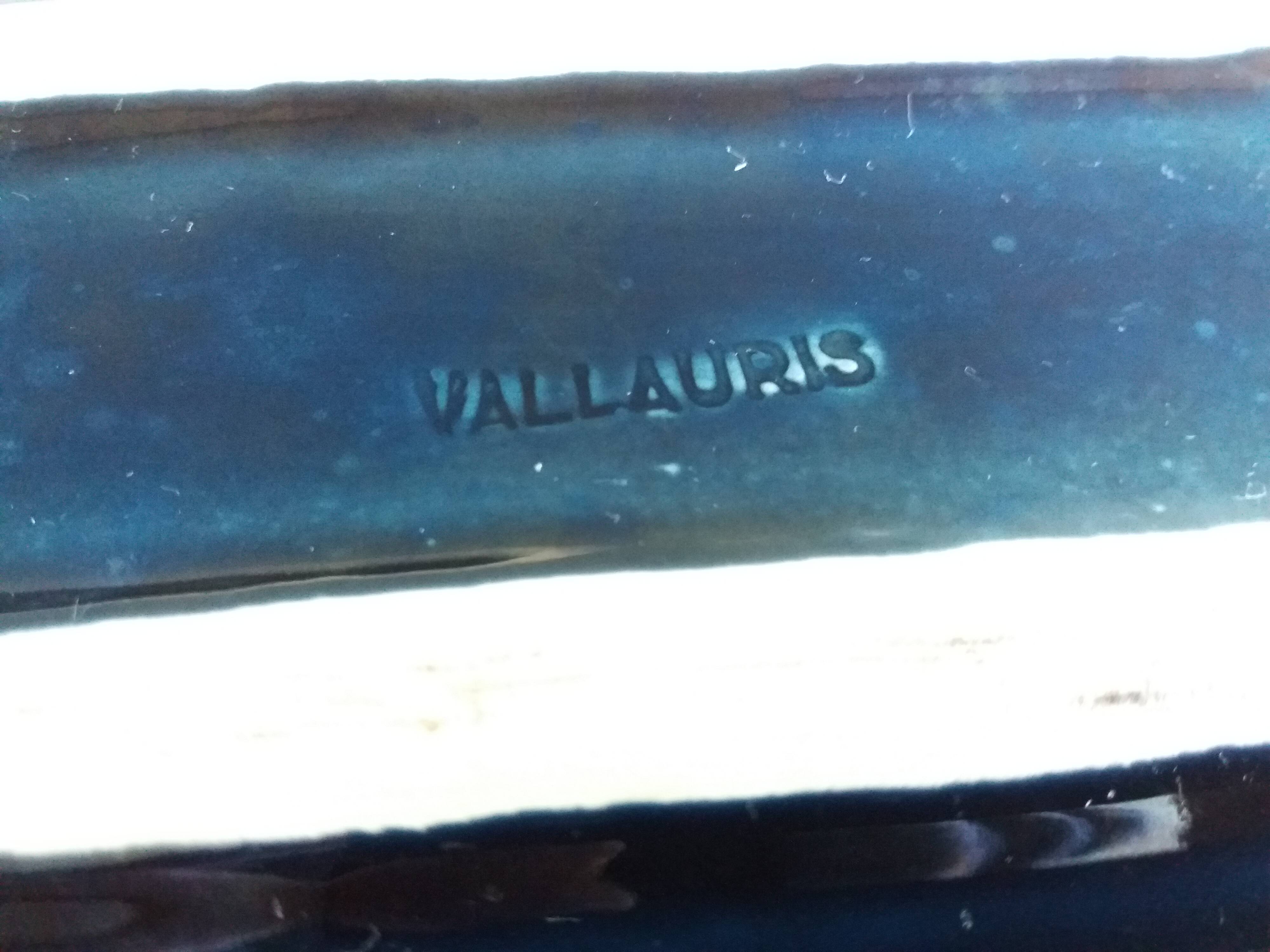 Vallauris stamped pocket emptier in flamed stoneware
