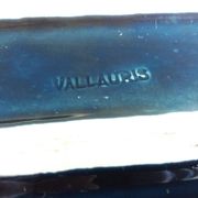 Vallauris stamped pocket emptier in flamed stoneware