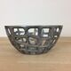 Brutalist fruit basket made of cast aluminum 70's