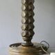 Turned wooden lamp, Charles Dudouyt style, around 1950.