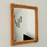 Vintage rattan mirror from the 80s