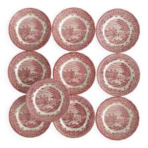 10 assiettes à dessert - anglaise