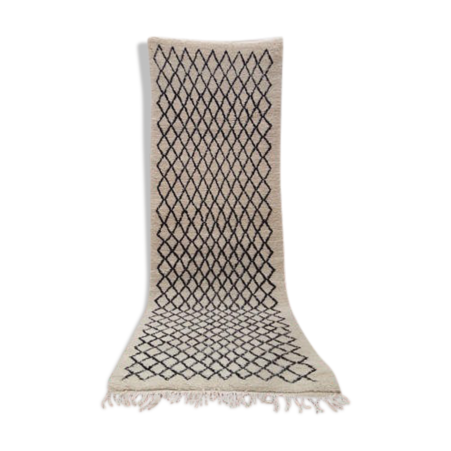 Tapis Beni Ouarain couloir 100% laine marocain 300 x 95cm