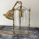 Cylindrical lantern suspension in brass and glass