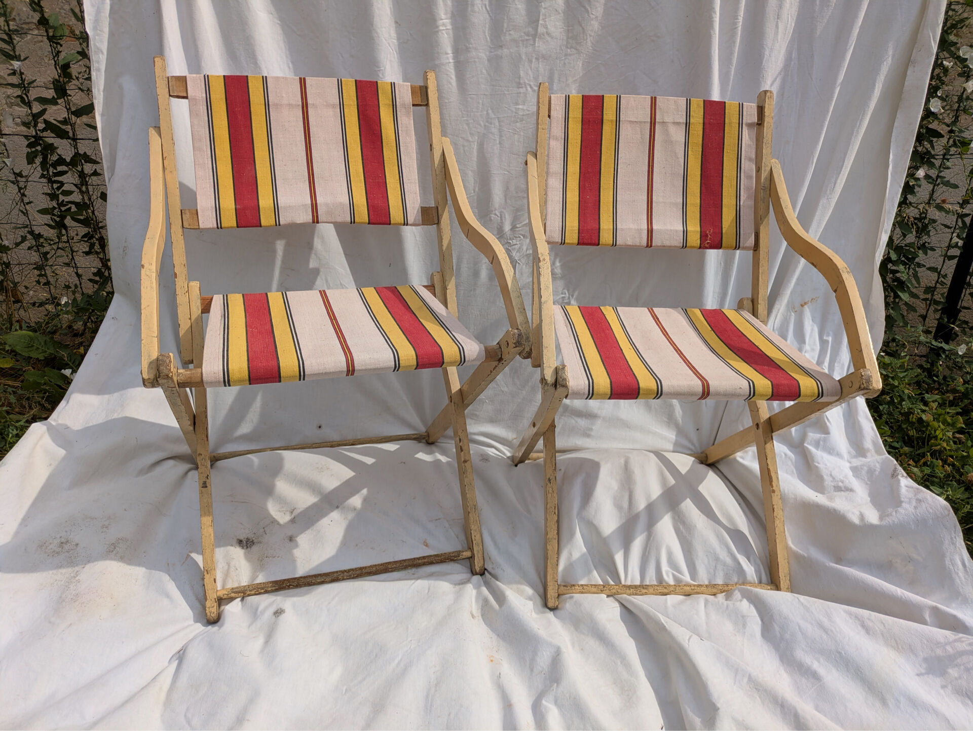 Fauteuils jardin vintage