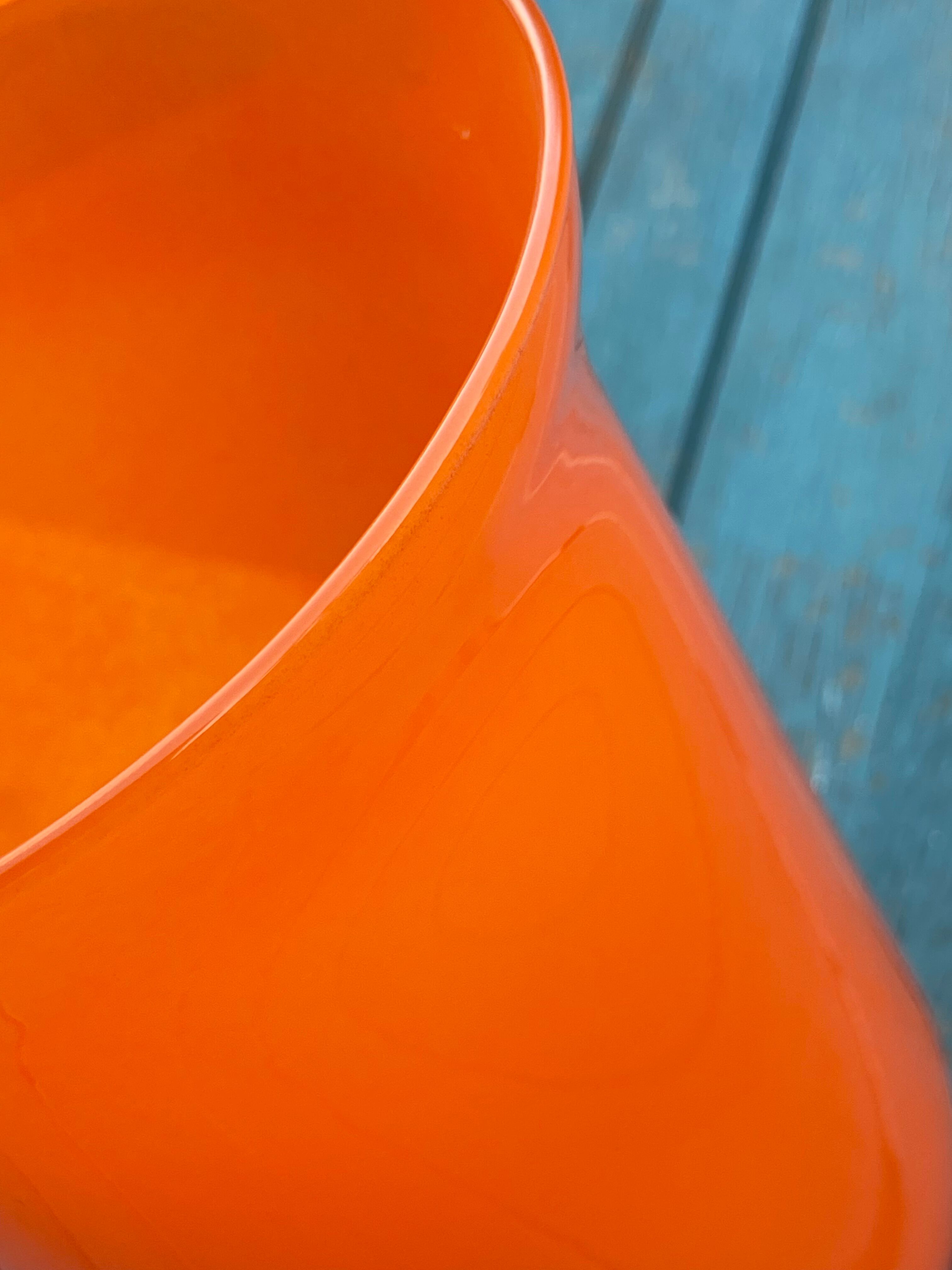 Orange glass vase