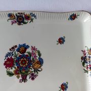 Limoges porcelain tray with floral bouquet motifs, early 20th century