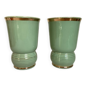Paire d’anciens vases - verte