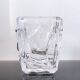 Vintage textured glass ice bucket - Brutalist style