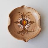 Ashtray / empty pocket floral pattern signed Fonck and Matéo (Vallauris)