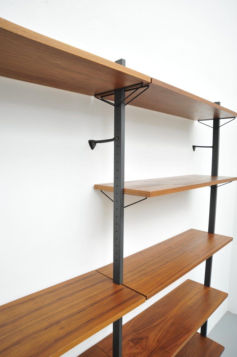 Swedish walnut shelving system by Pira, 1960s