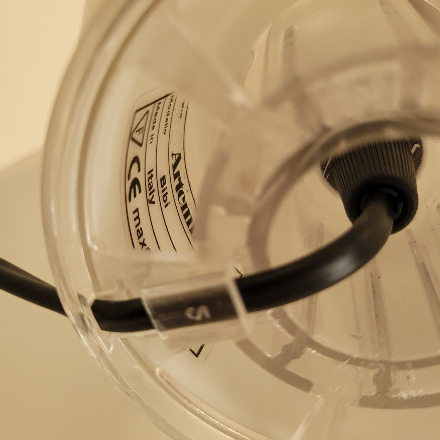 Alessandro Mendini Artemide Bibi glass table lamp