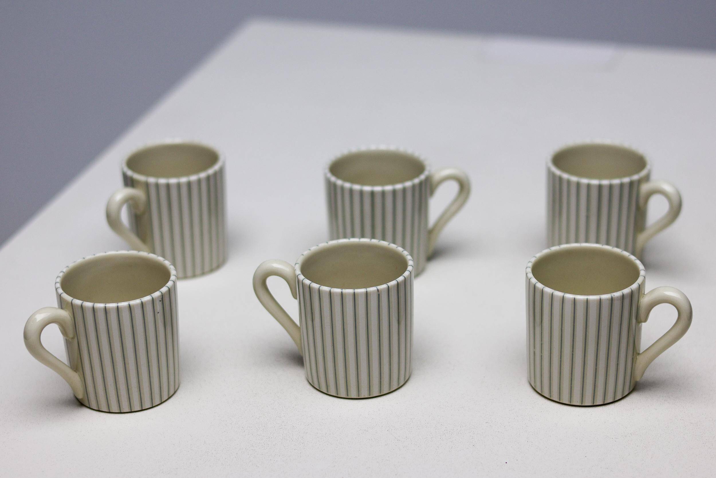 Ensemble de six tasses à expresso George Nelson, mi-siècle moderne