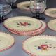 Eleven vintage plates in fine earthenware from Longchamp, Padua model.