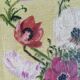 Tableau acrylique sur toile nature morte ancienne bouquet de fleurs