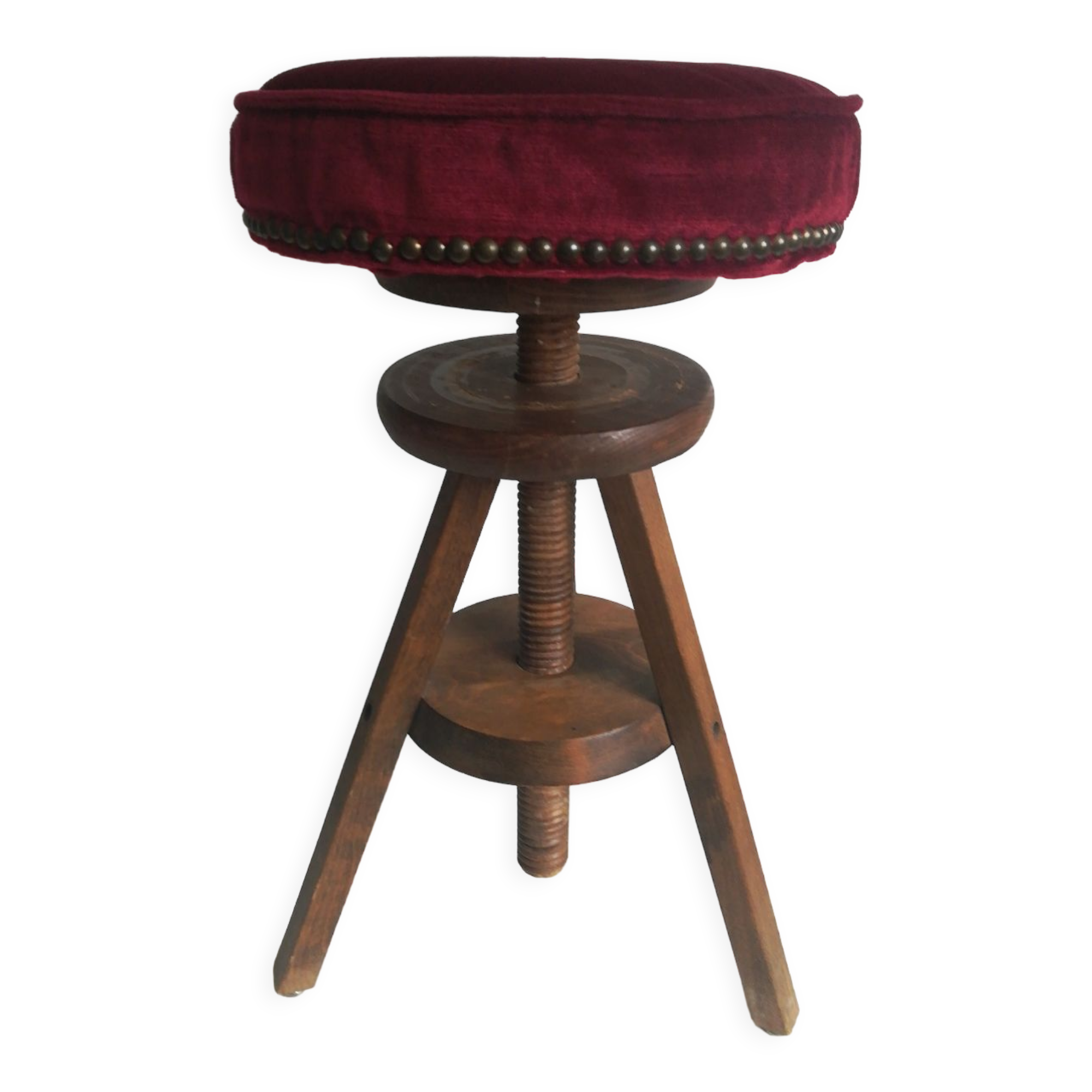 Old piano stool with screw