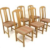 Set de 6 chaises scandinave en chêne, Suède, 1990