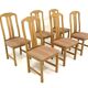 Set de 6 chaises scandinave en chêne, Suède, 1990