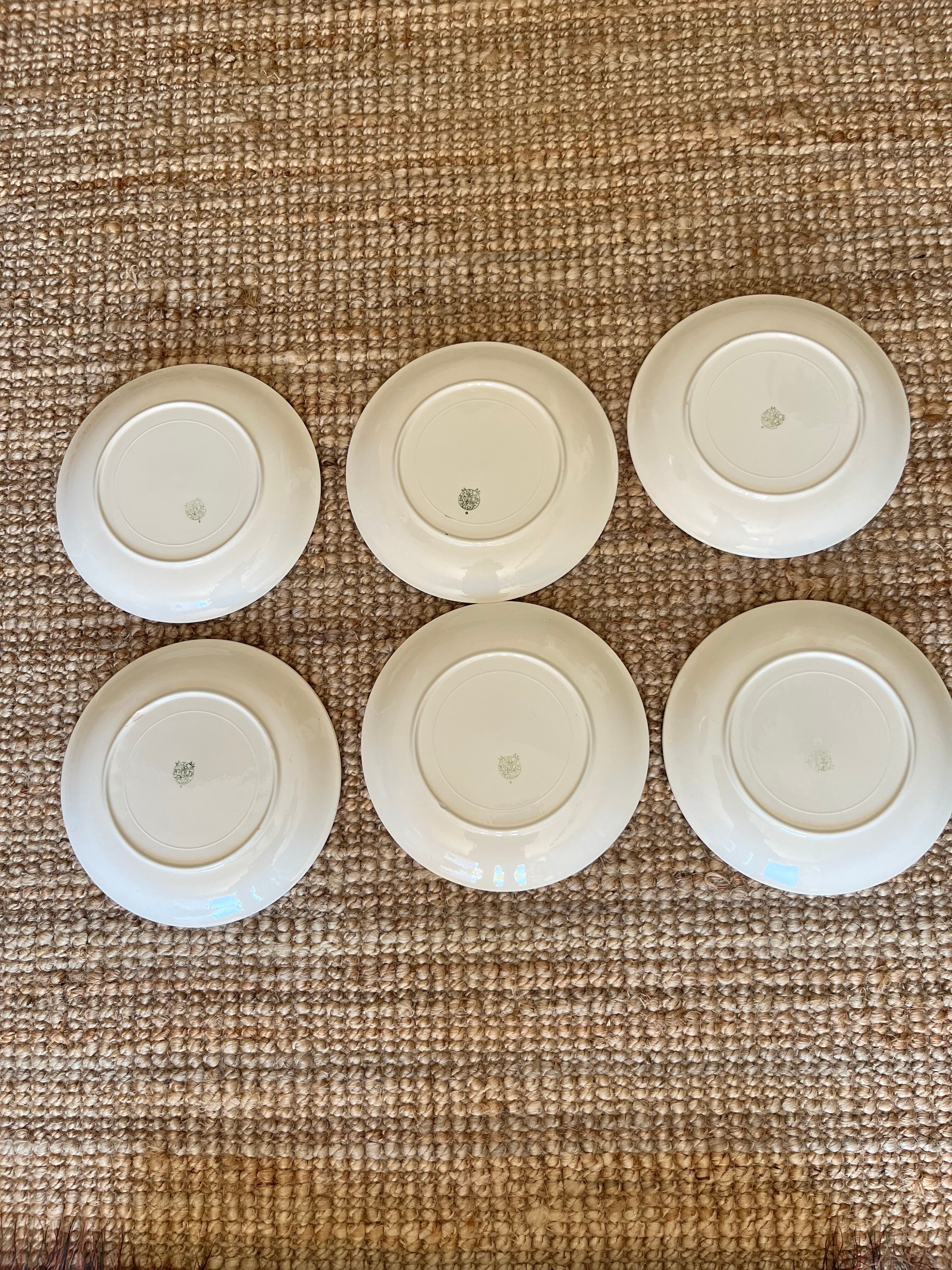 6 assiettes plates boch