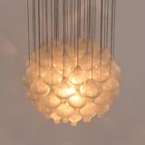Kalmar 'Tulipan' Chandelier Pendant Light, Blown Glass, 1970