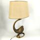Large brass swan table lamp, 1960s