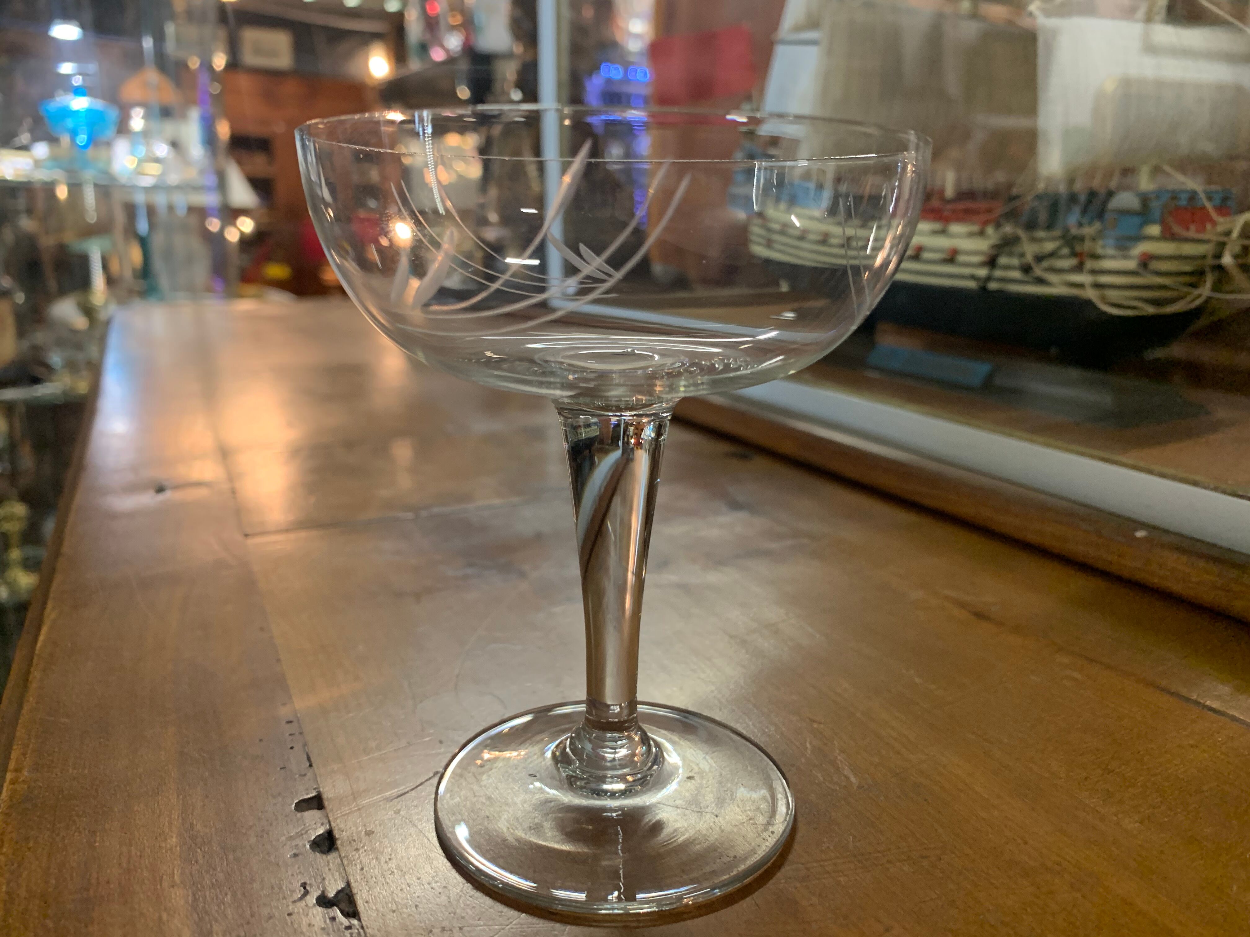 6 crystal champagne glasses