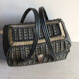 Old Bressan basket in blackened rattan