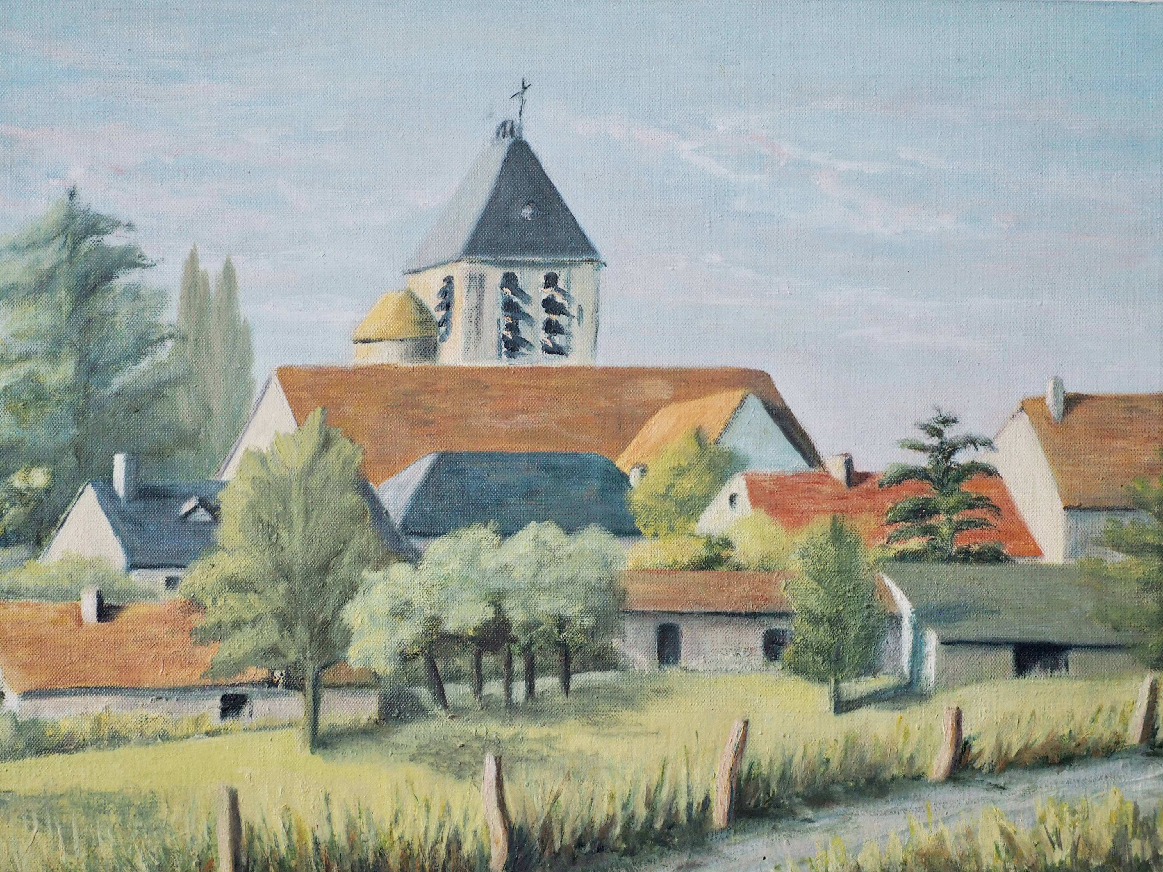 Oil on landscape canvas