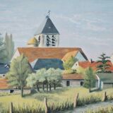 Oil on landscape canvas