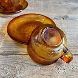 3 Arcoroc Sierra amber cups