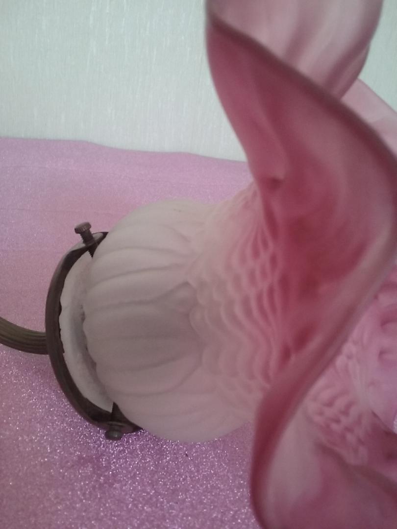 tulip art deco frosted glass wall sconce