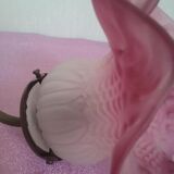tulip art deco frosted glass wall sconce