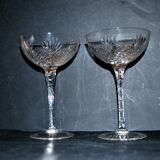 Lot de 2 coupes en cristal de saint-louis modèle odessa 6020 epoque 1900