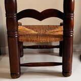 Pair of low oak chairs