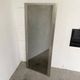 Brushed stainless steel mirror circa François Monnet and Joelle Ferlande