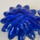 Set of 2 small plates fruit cup in the shape of a daisy/blue flower - pocket tray / ashtray