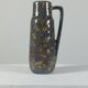 Vintage grey and gold ceramic vase from the 1950s, studio, West Germany.
