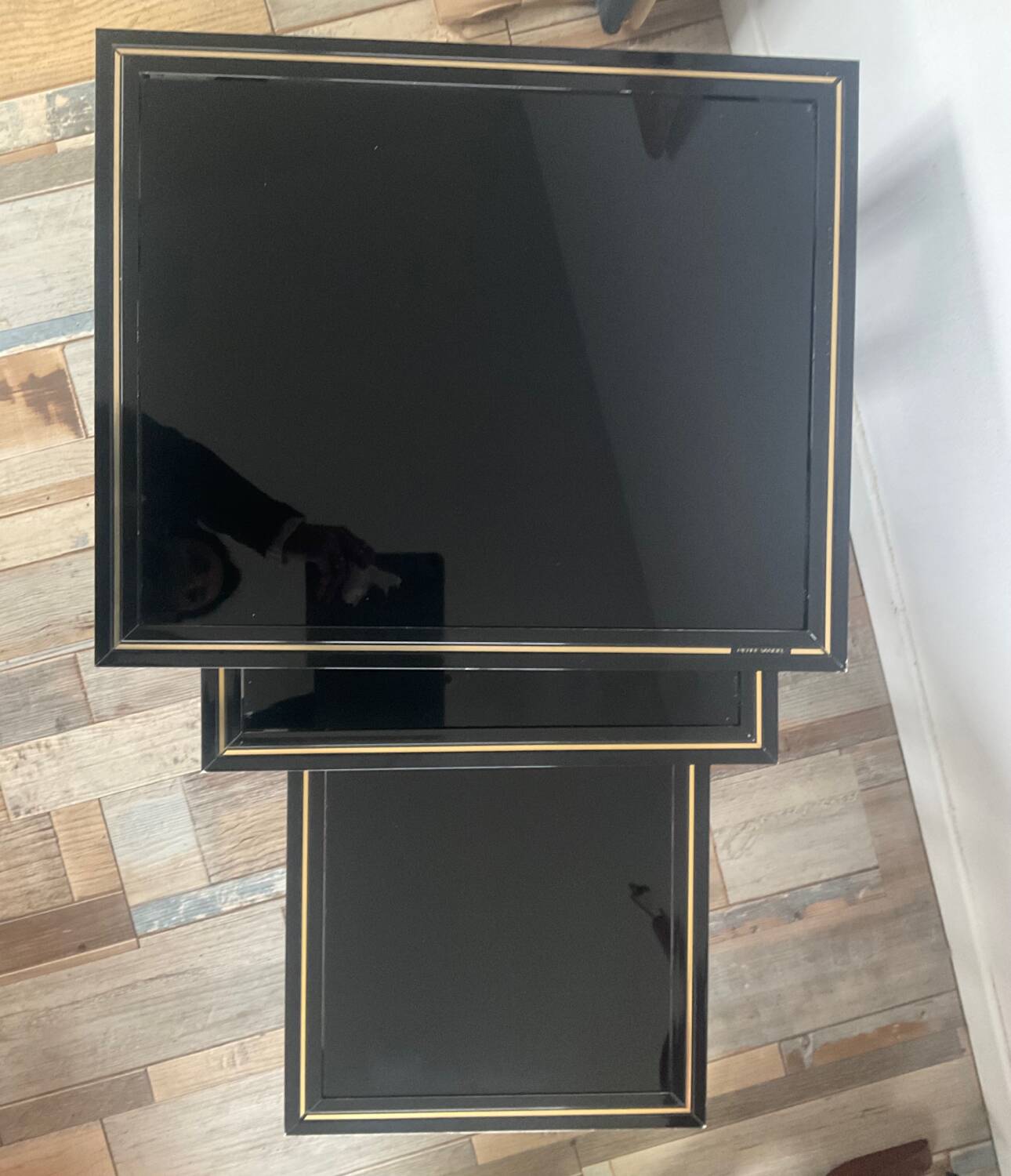 Trio of Pierre Vandel nesting tables from the 70s-80s