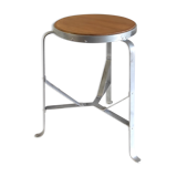 Tabouret d’atelier acier et bois massif - début XXème