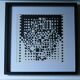 Tableau Vintage Art Optique - Victor Vasarely - Frame 40x40cm
