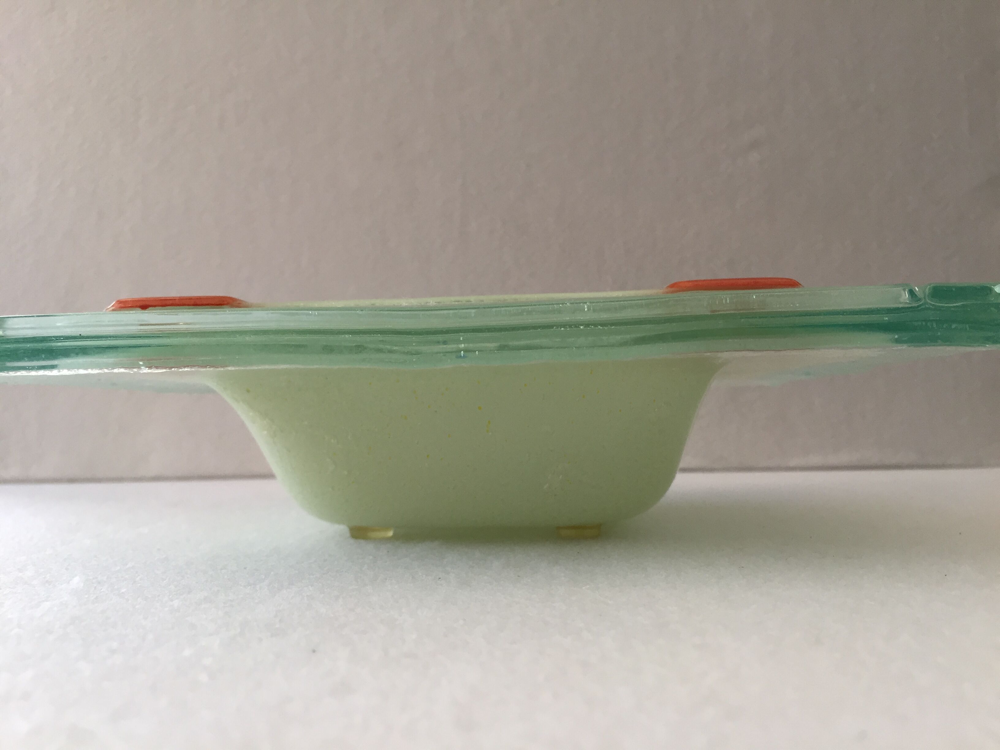 Ashtray & pocket trays melted glass from murano "albatross" venezia italy