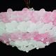 Elegant Murano ceiling light pink flower by Seguso for Venini, Italy
