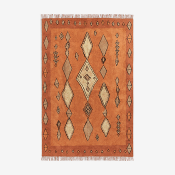 Berber carpet 200 x 300 cm orange colorful patterns