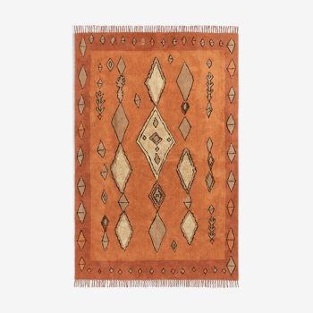 Tapis berbere 200 x 300 cm orange motifs colorés
