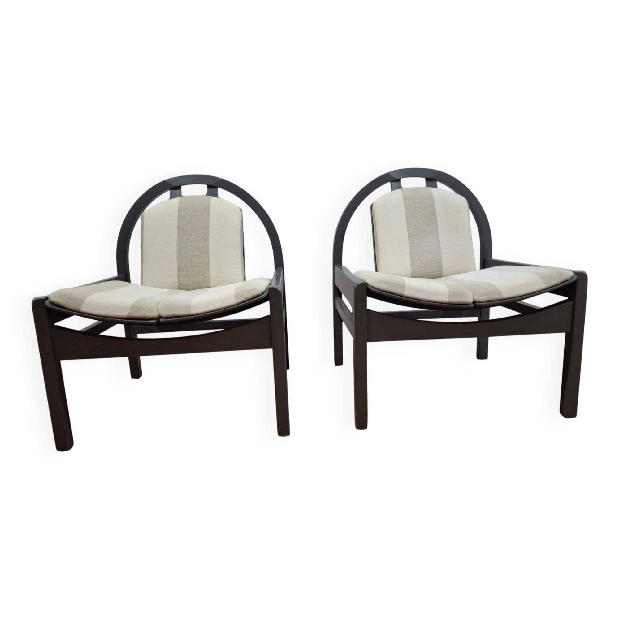 Pair of Baumann French Armchairs from the 1980s