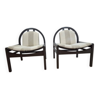 Pair of Baumann French Armchairs from the 1980s