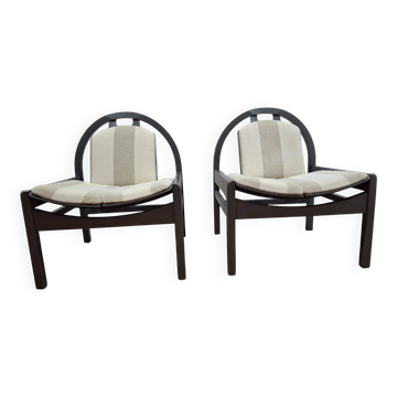 Pair of Baumann French Armchairs from the 1980s