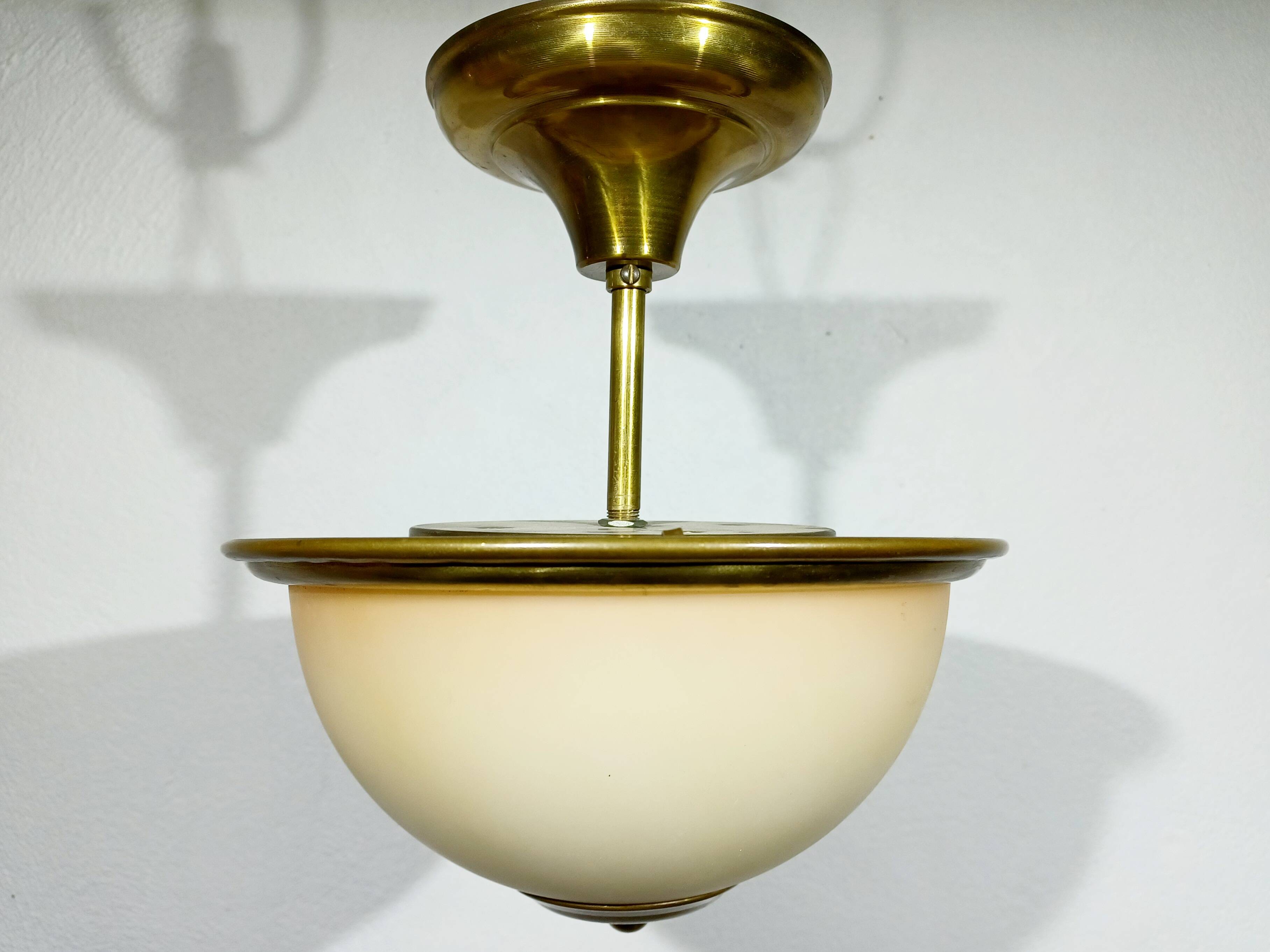 2-light brass ceiling light