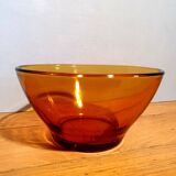 Series of 8 70's amber bowls