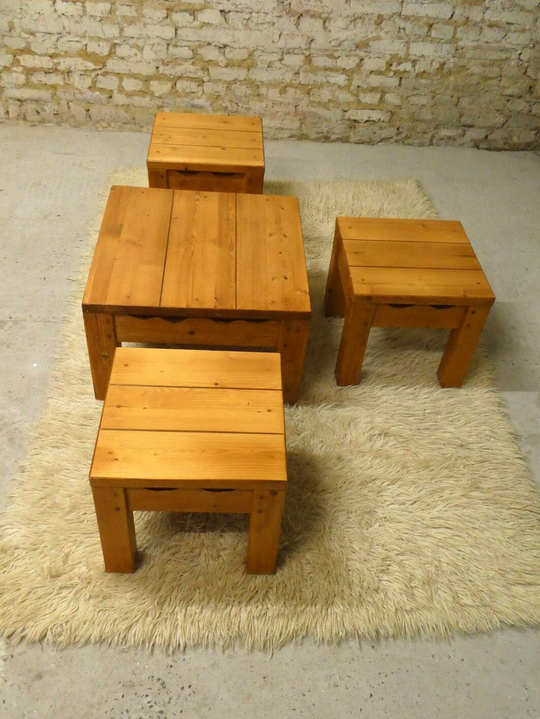 pine living room set, 1980